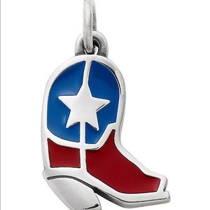 James Avery retired enamel lone star boot charm